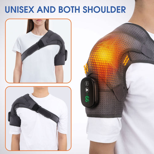 Electric Heating Shoulder Pads Massager Joint Brace Vibration Massage(Gray) - HoMEdemic™ 