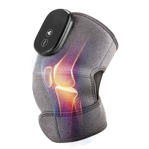 Electric Heating Therapy Knee Massager Vibration Massage Knee Pad(Gray) - HoMEdemic™ 