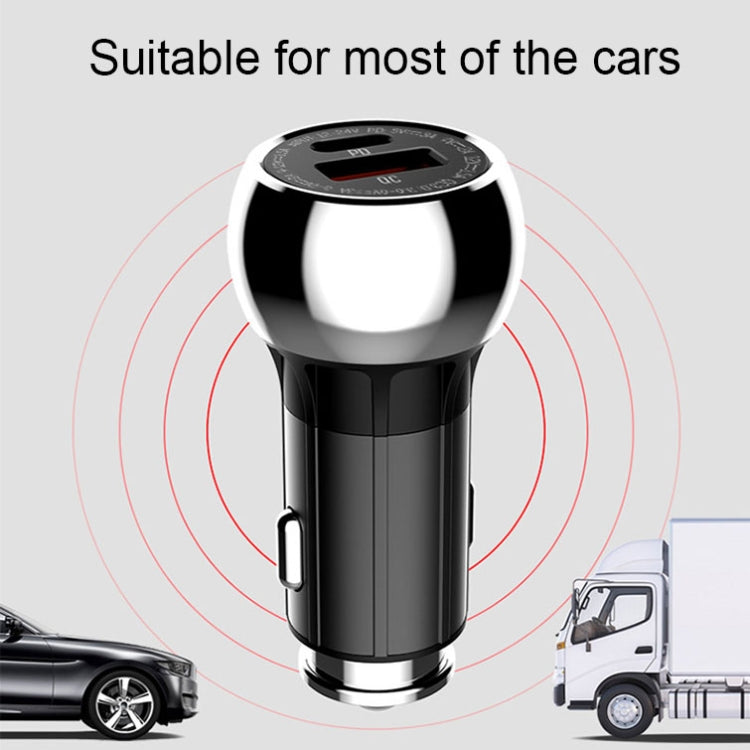 LDNIO C1 36W PD + QC 3.0 Car Fast Charger High Power Smart USB Car Charger with 8 Pin Cable - HoMEdemic™ 