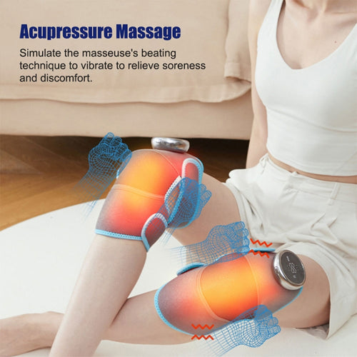 Electric Heating Therapy Knee Warm Knee Pad Brace Massage,Spec: Double With Vibration - HoMEdemic™ 