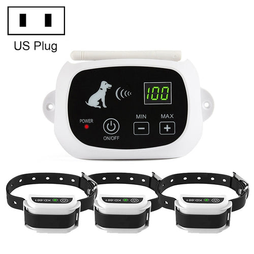 KD-661 500m Wireless Electric Dog Pet Fence Shock Collar,Spec: For Three Dog(US Plug) - HoMEdemic™ 