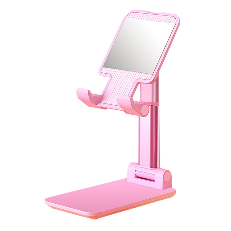 SSKY X5 Desktop Phone Live Foldable Tablet Bracket, Style: With Mirror Version (Pink) - HoMEdemic™ 