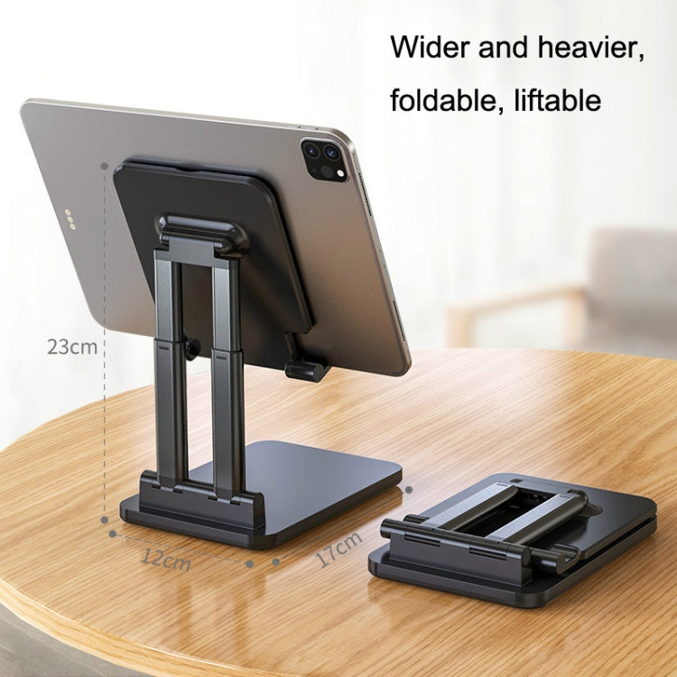 SSKY X5 Desktop Phone Live Foldable Tablet Bracket, Style: Double Rod Tablet Version (Black) - HoMEdemic™ 
