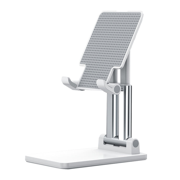 SSKY X5 Desktop Phone Live Foldable Tablet Bracket, Style: Double Rod Phone Version (White) - HoMEdemic™ 