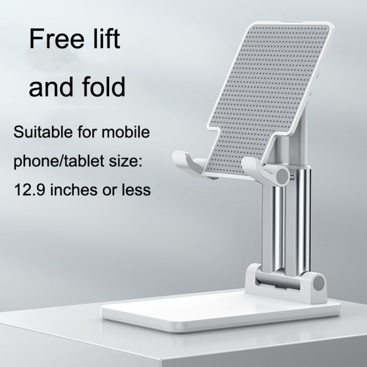 SSKY X5 Desktop Phone Live Foldable Tablet Bracket, Style: Double Rod Phone Version (White) - HoMEdemic™ 