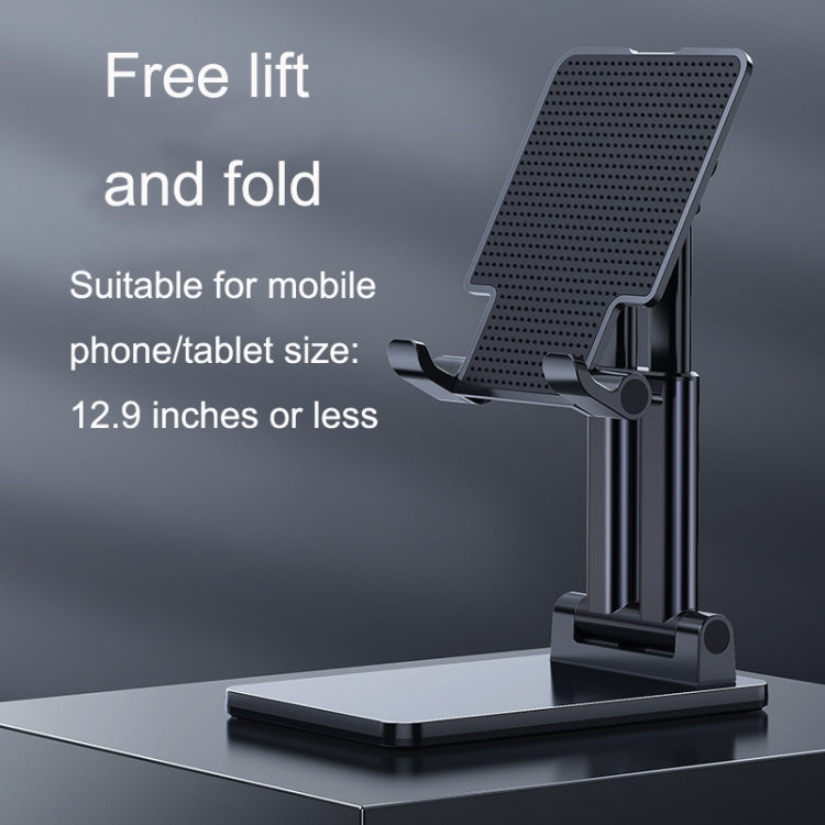 SSKY X5 Desktop Phone Live Foldable Tablet Bracket, Style: Double Rod Phone Version (Black) - HoMEdemic™ 