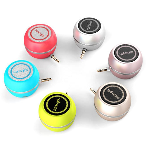 Yayusi A5 Mobile Phone Computer Plug In Audio Mini External Speaker, Color: Rose Gold - HoMEdemic™ 