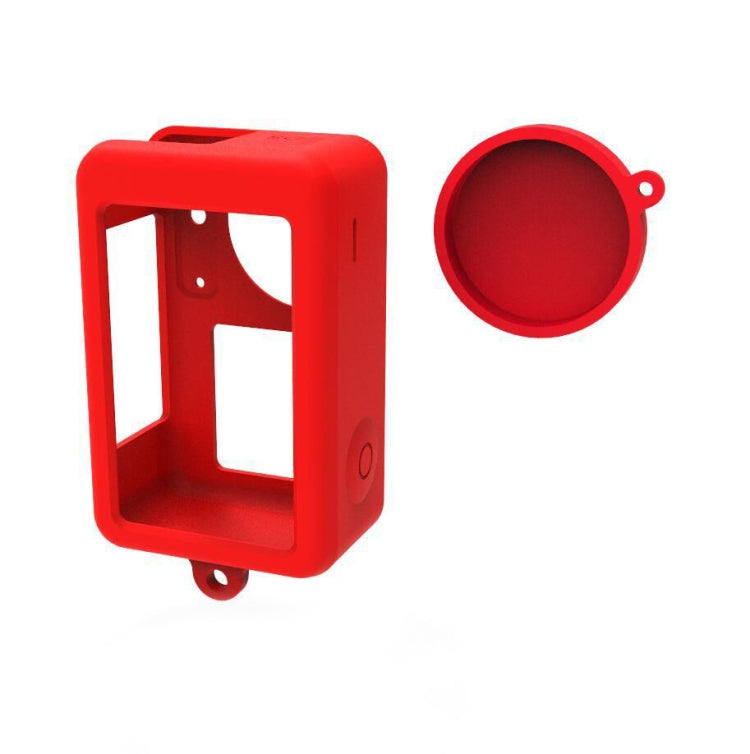 For DJI Osmo Action 3 Silicone Protective Case Lens Cap(Red) - HoMEdemic™ 