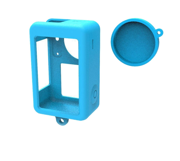 For DJI Osmo Action 3 Silicone Protective Case Lens Cap(Blue) - HoMEdemic™ 