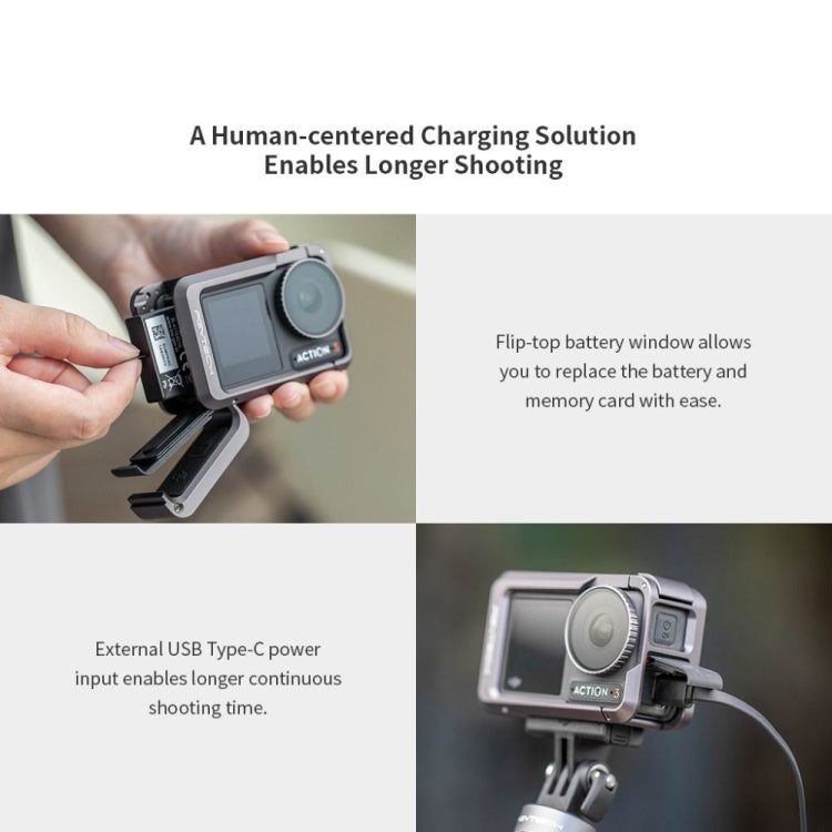 PGYTECH For DJI Osmo Action 3 Aluminum Alloy Camera Housing Shell Expansion Protective Frame - HoMEdemic™ 