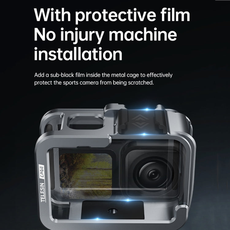 TELESIN Aluminium Alloy Frame Case For GoPro Hero11 Black / HERO10 Black / HERO9 Black ,Spec: Vertical Shooting Set - HoMEdemic™ 