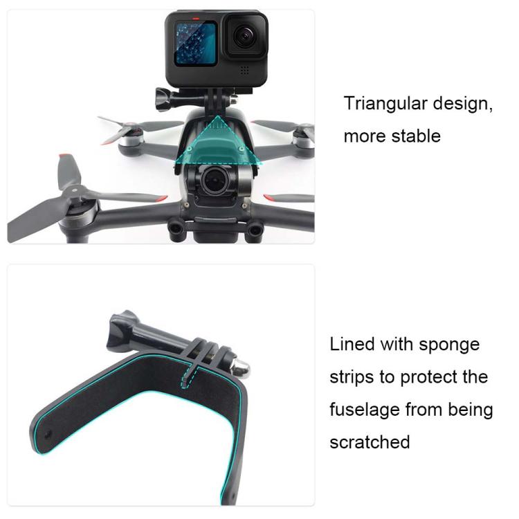 For DJI FPV Top Expansion Adapter Bracket Sports Camera Bracket - HoMEdemic™ 