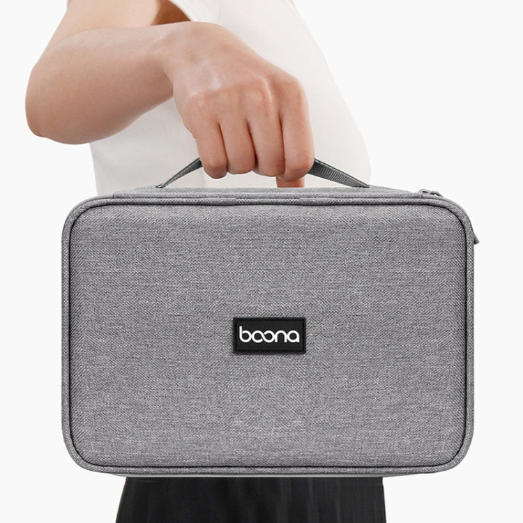 Baona Multifunctional Earphone Data Cable Digital Storage Bag, Spec: Single-layer (Gray) - HoMEdemic™ 