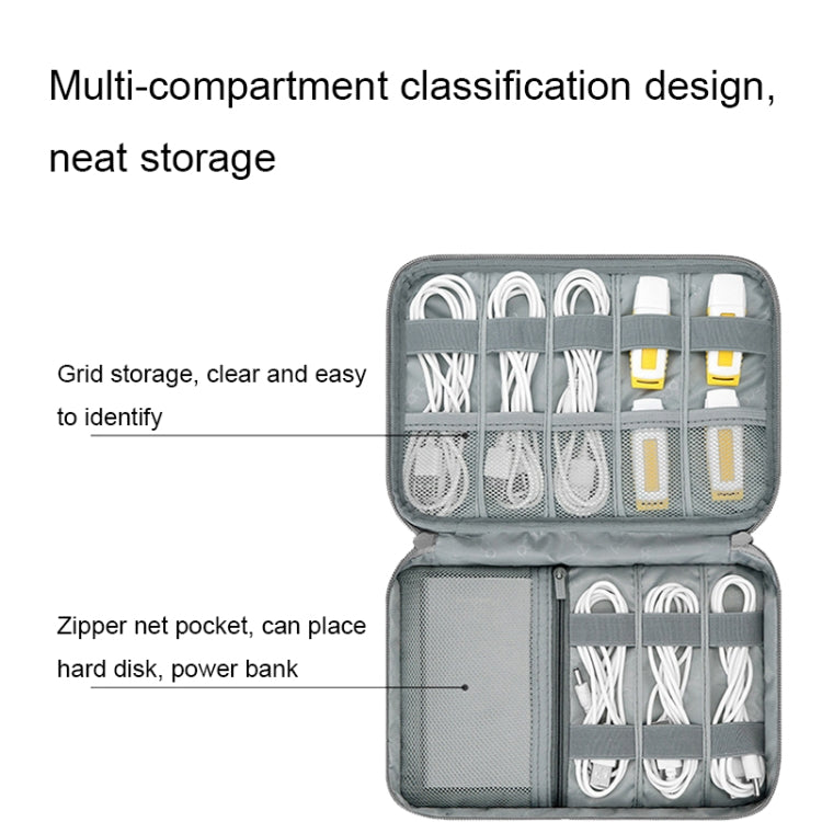 Baona Multifunctional Earphone Data Cable Digital Storage Bag, Spec: XL (Black) - HoMEdemic™ 