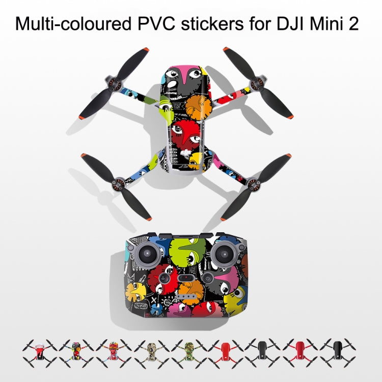 Sunnylife MM2-TZ452 For DJI Mini 2 / Mini 4K / DJI Mini 2 SE  Waterproof PVC Drone Body + Arm + Remote Control Decorative Protective Stickers Set(Drawing Red) - HoMEdemic™ 