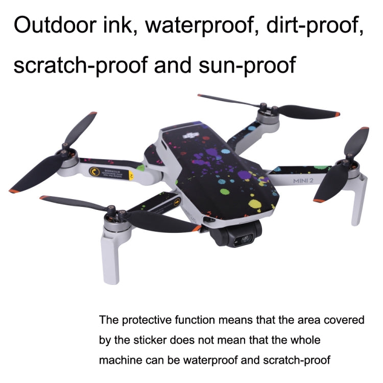 Sunnylife MM2-TZ452 For DJI Mini 2 / Mini 4K / DJI Mini 2 SE  Waterproof PVC Drone Body + Arm + Remote Control Decorative Protective Stickers Set(Drawing Red) - HoMEdemic™ 
