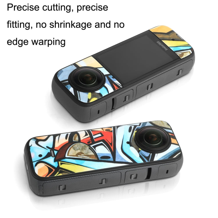Sunnylife IST-TZ485 For DJI Insta360 X3 Panoramic Camera PVC Protection Scraper Film Stickers(Polar Bear+Carbon Pattern Red) - HoMEdemic™ 