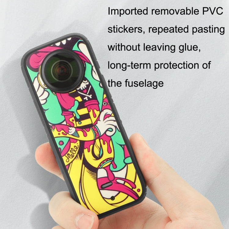 Sunnylife IST-TZ485 For DJI Insta360 X3 Panoramic Camera PVC Protection Scraper Film Stickers(Polar Bear+Carbon Pattern Red) - HoMEdemic™ 