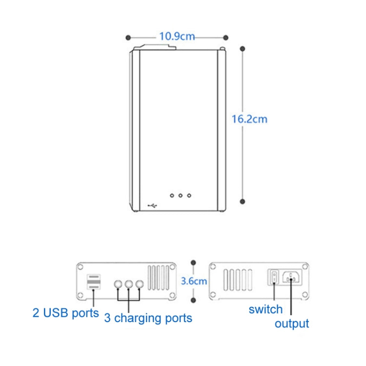 for DJI Mavic 3 YX 1 to 5 Charger With Switch(EU Plug) - HoMEdemic™ 