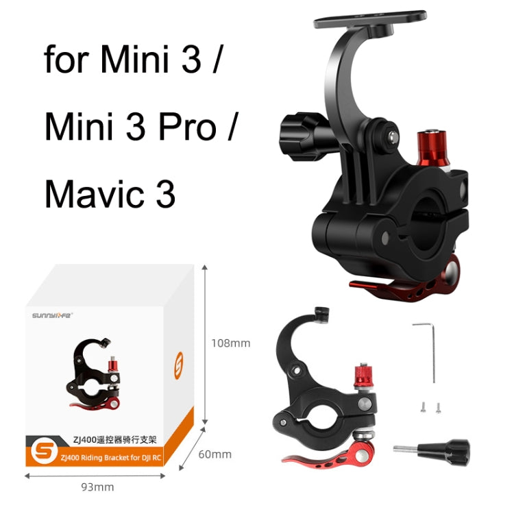 For DJI Mini 3 Pro / RC1 Sunnylife MM3-ZJ400 Remote Control Shooting Camera Bicycle Clip(Black) - HoMEdemic™ 