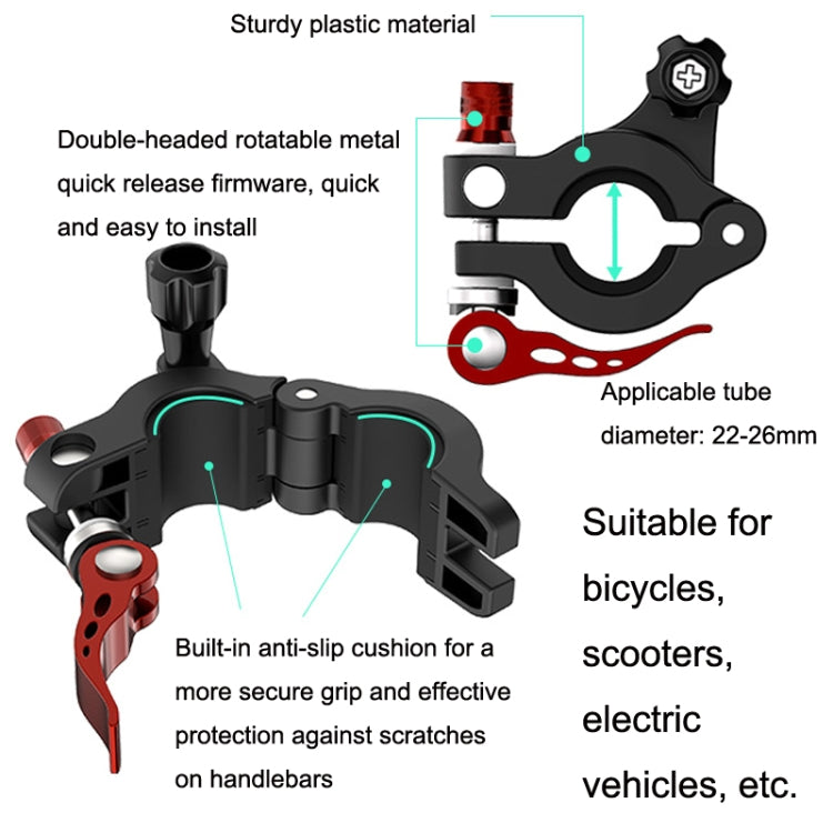 For DJI Mini 3 Pro / RC1 Sunnylife MM3-ZJ400 Remote Control Shooting Camera Bicycle Clip(Black) - HoMEdemic™ 