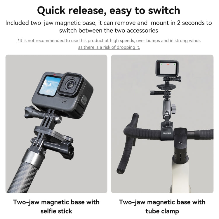 TELESIN Magnetic Action Camera Quick Release Bracket Mount,Spec: Ordinary Suit - HoMEdemic™ 