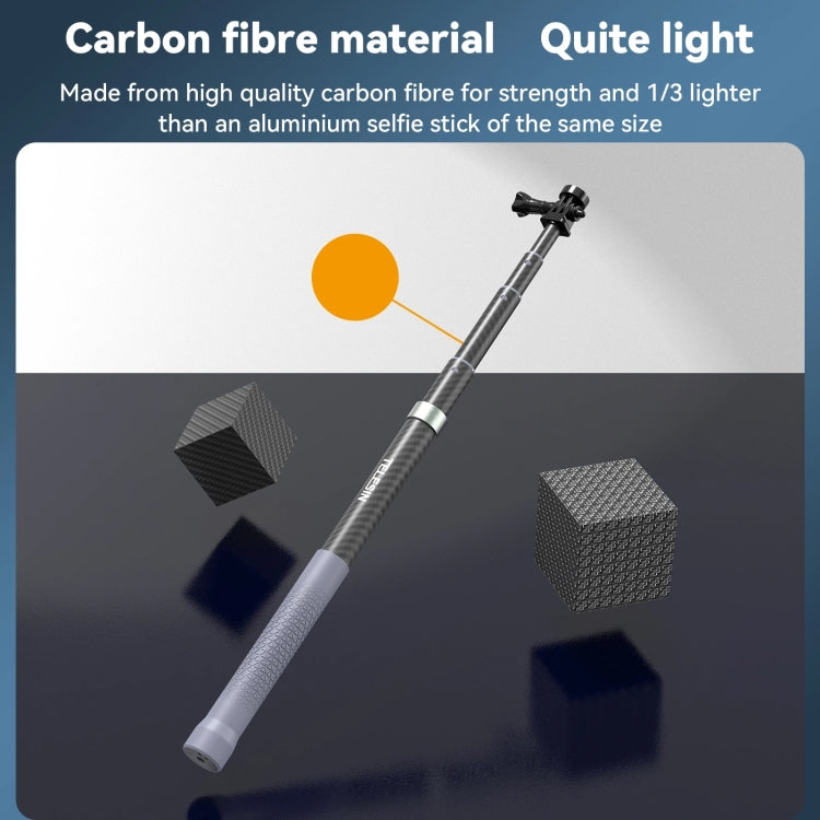 TELESIN 1.2m Carbon Fiber Monopod Selfie Stick With 1/4 Screw For Action Cameras - HoMEdemic™ 