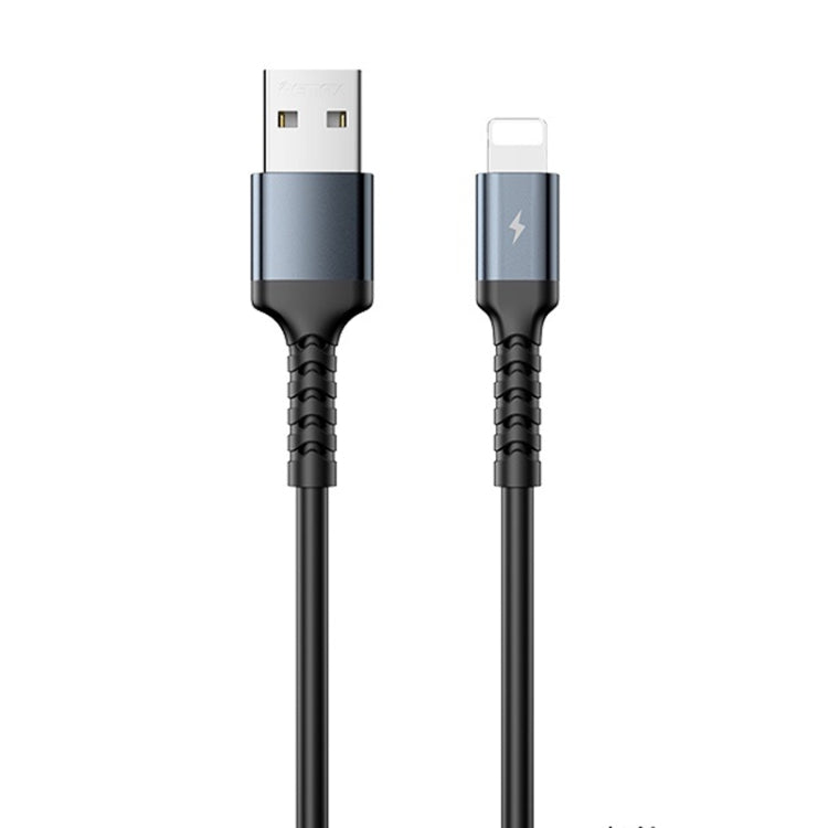 REMAX RC-C008 USB To 8 Pin 2.4A TPE Soft Anti-breakage Data Cable,Length 1m(Black) - HoMEdemic™ 