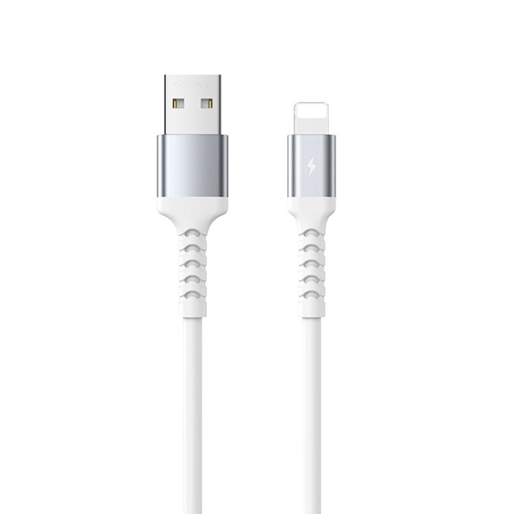 REMAX RC-C008  USB To 8 Pin 2.4A TPE Soft Anti-breakage Data Cable,Length 1m(White) - HoMEdemic™ 