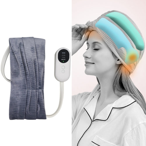 K2009 Air Wave Head Massage Device Heating Compress Airbag Home Sleep Massage Instrument(Grey) - HoMEdemic™ 