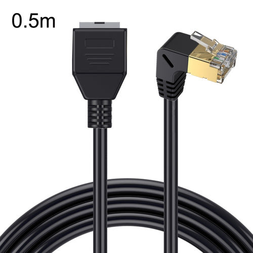 Up Bend 0.5m Cat 8 10G Transmission RJ45 Male To Female Computer Network Cable Extension Cable(Black) - HoMEdemic™ 