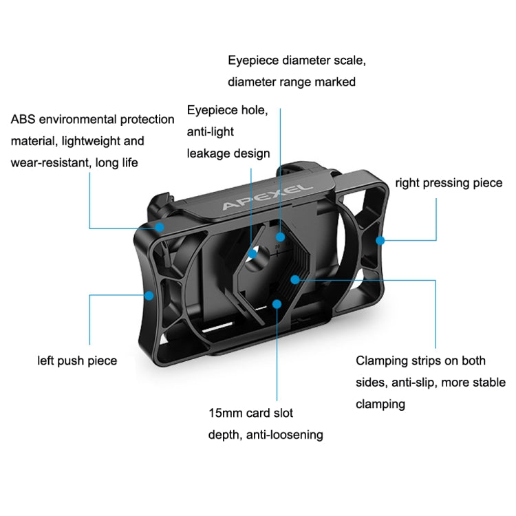 APEXEL APL-F002 Dual Monocular Bird Watching Camera Universal Eyepiece Connector Phone Accessories(Black) - HoMEdemic™ 