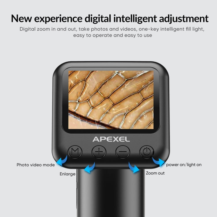 Apexel APL-MS008 Circuit Board Detection Amplification Delay Photography HD Microscopic Lens With Screen(Black) - HoMEdemic™ 