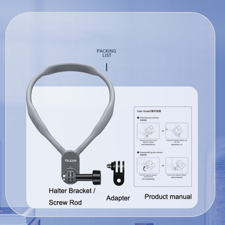 TELESIN TE-HNB-001 Magnetic Halter Bracket Action Camera Shooting Collar For GoPro HERO11 Black / HERO9 Black / DJI Osmo Action 3, Style: MAX Version For S-XXL - HoMEdemic™ 