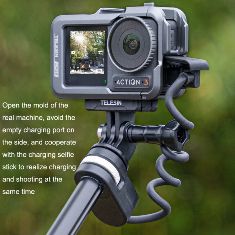 For DJI Osmo Action 3 TELESIN OA-FMS-004 Motion Camera Metal Rabbit Cage Protection Frame(Grey) - HoMEdemic™ 