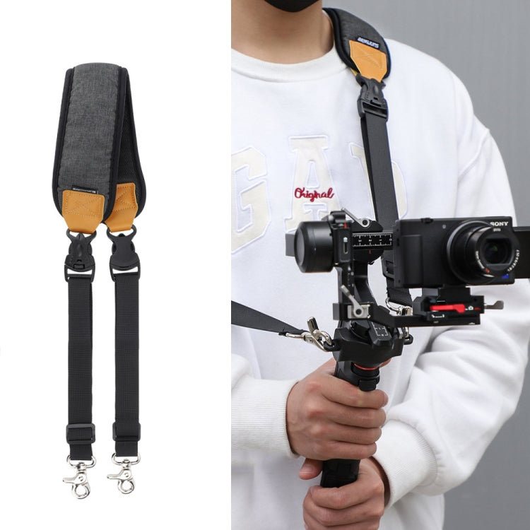 For DJI RS3 Mini Sunnylife RO-GS560 Lanyard Handheld Gimbal Double Buckle Comfortable Shoulder Strap Accessories(Black) - HoMEdemic™ 