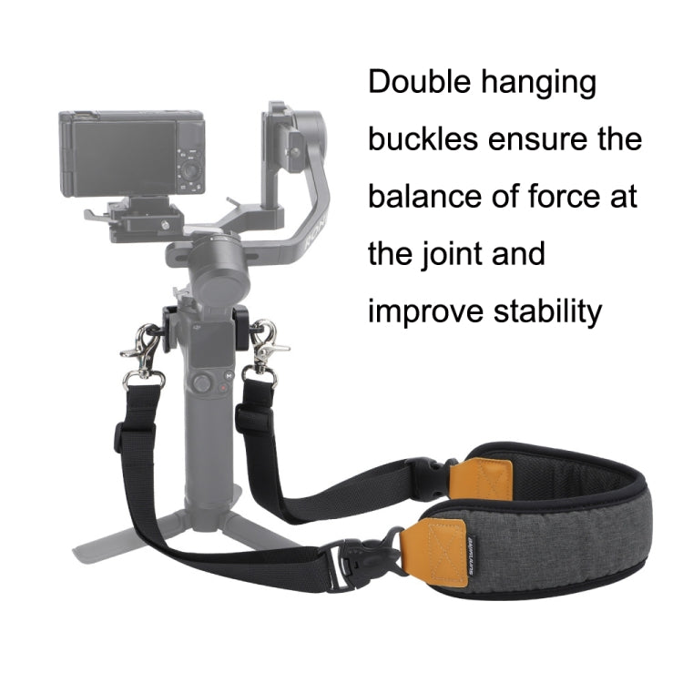For DJI RS3 Mini Sunnylife RO-GS560 Lanyard Handheld Gimbal Double Buckle Comfortable Shoulder Strap Accessories(Black) - HoMEdemic™ 