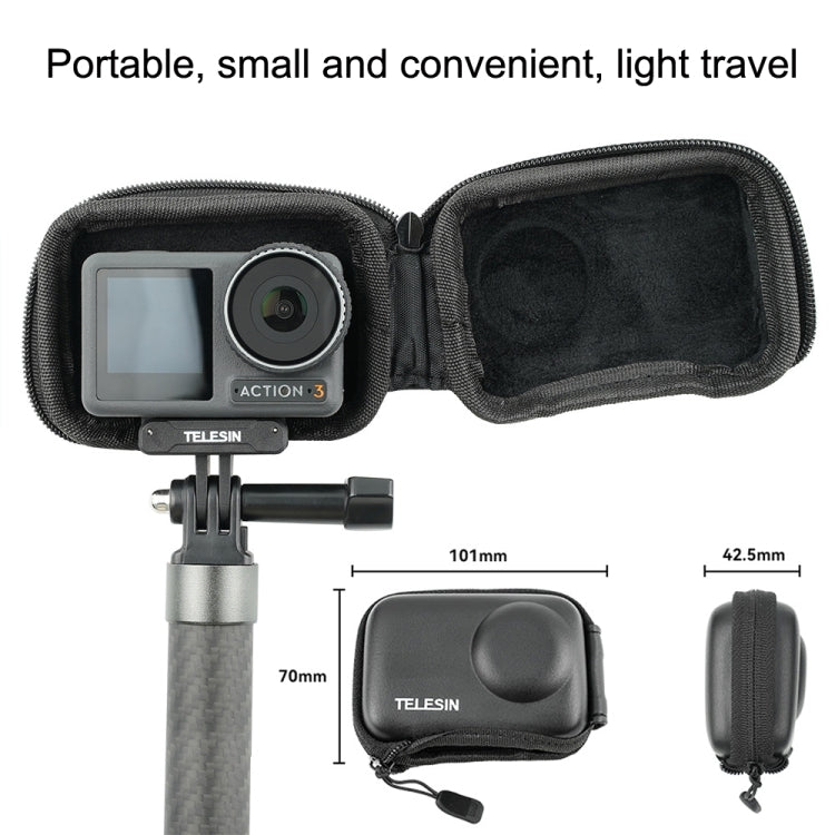 For DJI Osmo Action 3 TELESIN OA-BAG-002 Body Protective Bag Mini Storage Package Camera Accessories(Black) - HoMEdemic™ 