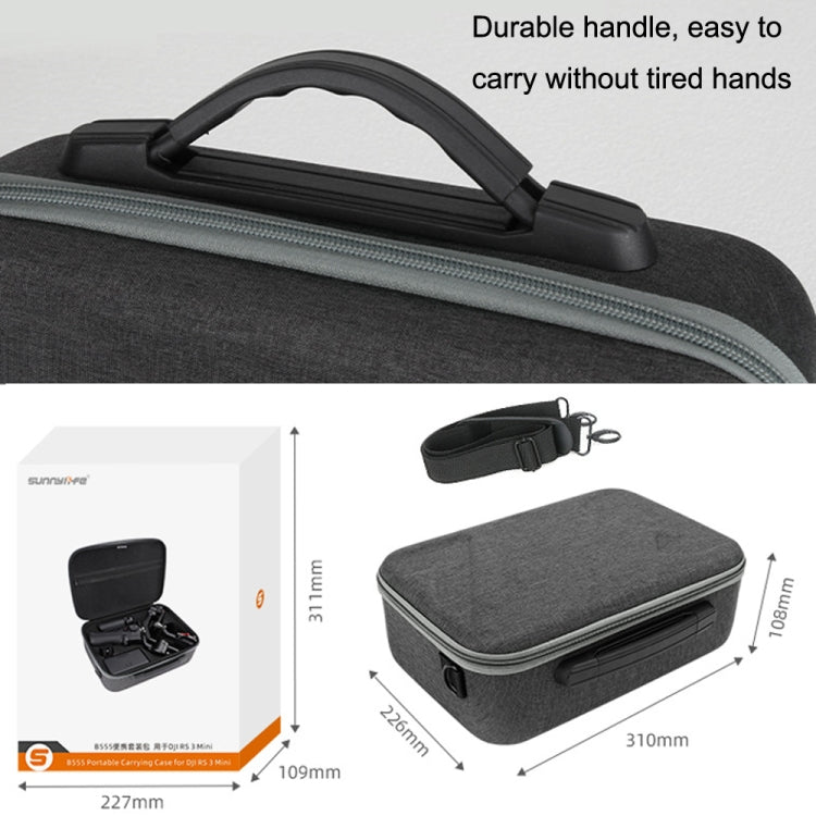For DJI RS 3 Mini Sunnylife RO-B555 Storage Bag Handheld Stabilizer Suitcase Protective Bag(Black) - HoMEdemic™ 