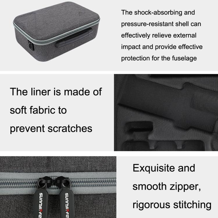 For DJI RS 3 Mini Sunnylife RO-B555 Storage Bag Handheld Stabilizer Suitcase Protective Bag(Black) - HoMEdemic™ 