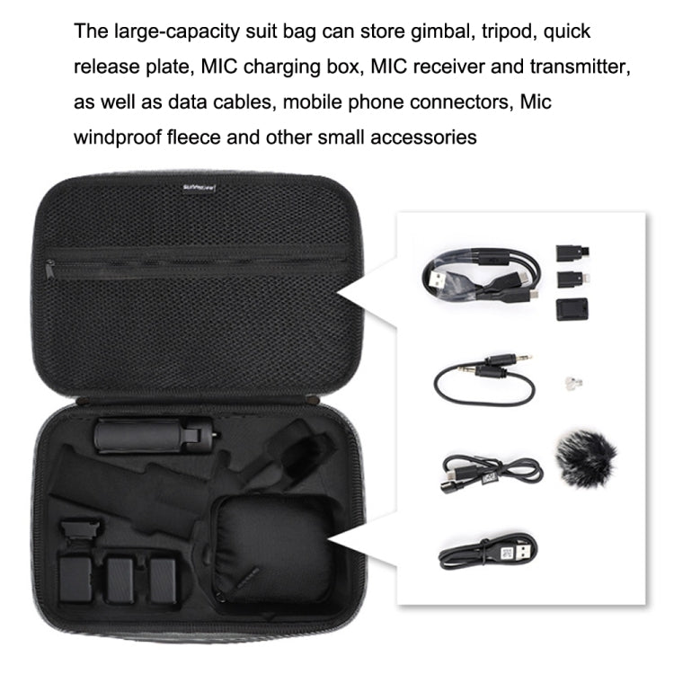 For DJI RS 3 Mini Sunnylife RO-B555 Storage Bag Handheld Stabilizer Suitcase Protective Bag(Black) - HoMEdemic™ 