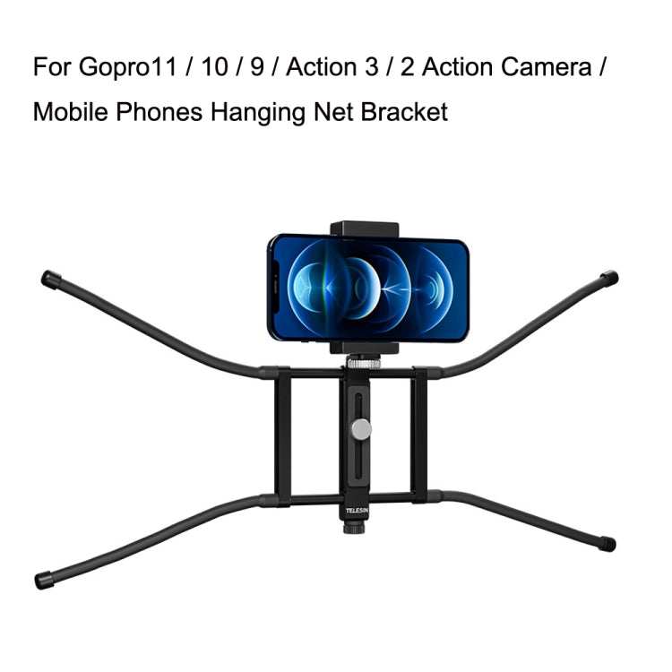 TELESIN TE-FM-001 Action Camera Hanging Net Bracket For  Gopro HERO11 Black / HERO10 Black / HERO9 Black / DJI Action 3 / 2 (Black) - HoMEdemic™ 