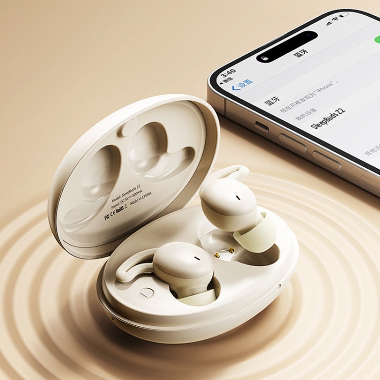 REMAX SleepBuds Z2 Sleep Wireless Music Headphones Half In-Ear Stereo TWS Bluetooth Earphone(Beige) - HoMEdemic™ 