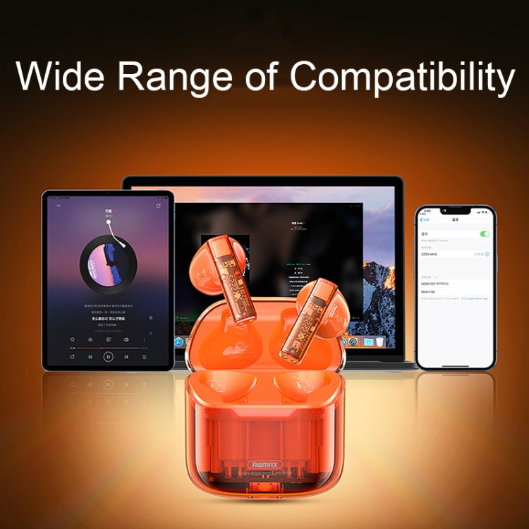 REMAX CozyBuds 6C TWS Transparent Cabin Low Delay Wireless Bluetooth Headset(Orange) - HoMEdemic™ 
