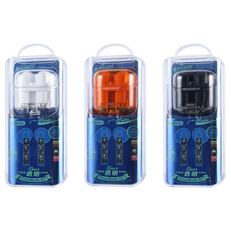 REMAX CozyBuds 6C TWS Transparent Cabin Low Delay Wireless Bluetooth Headset(Orange) - HoMEdemic™ 