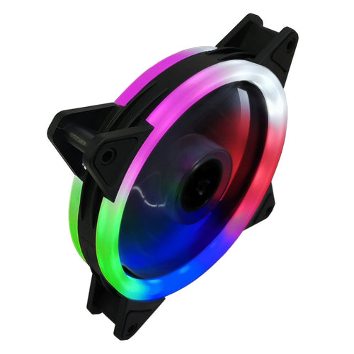 COOLMOON 12cm Dual Aperture Computer Mainframe Chassis Dual Interface Fan(Colorful) - HoMEdemic™ 