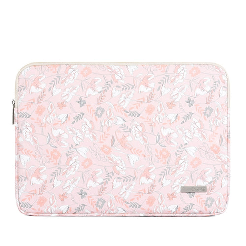 G4-01 15 Inch Laptop Liner Bag PU Leather Printing Waterproof Protective Cover(Light Pink) - HoMEdemic™ 