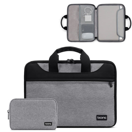 Baona BN-I003 Oxford Cloth Full Open Portable Waterproof Laptop Bag, Size: 11/12 inches(Gray+Power Bag) - HoMEdemic™ 