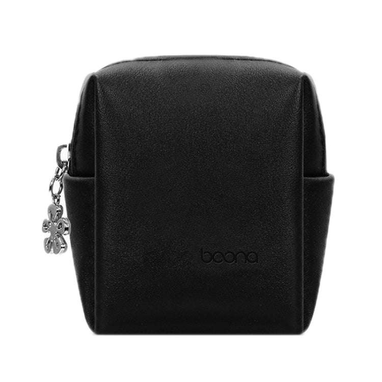 Baona BN-G003 Leather Mini Portable Multifunctional Digital Storage Bag(Zipper Black) - HoMEdemic™ 