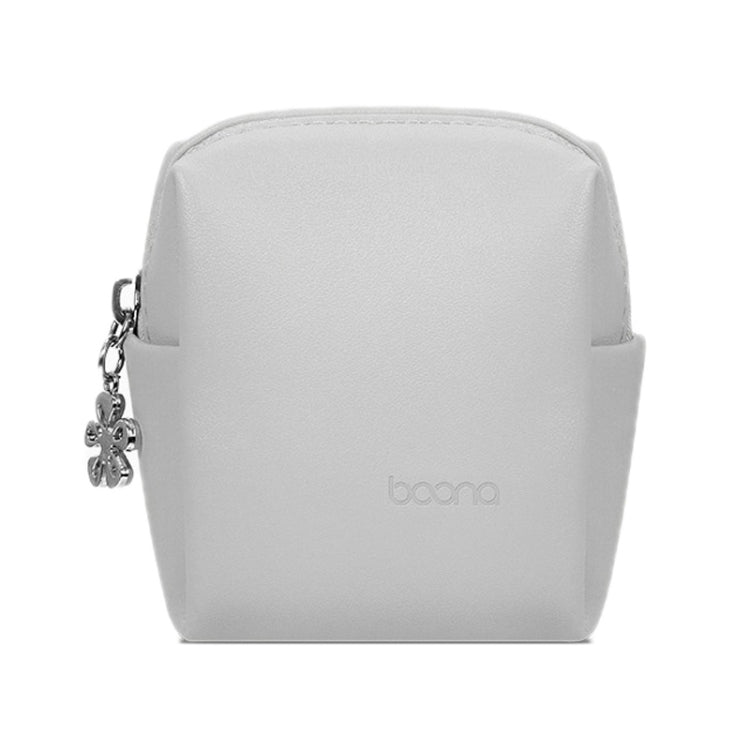 Baona BN-G003 Leather Mini Portable Multifunctional Digital Storage Bag(Zipper Gray) - HoMEdemic™ 